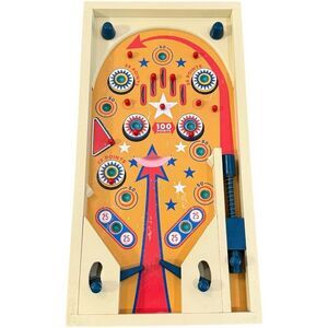 Professor Puzzle Colorful Wooden Tabletop Pinball Retro Kids Toy Game.